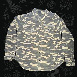 Camo Utility Jacket Womens Large Military Style